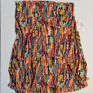 NWT Lularoe Azure Abstract Print Skirt 2X